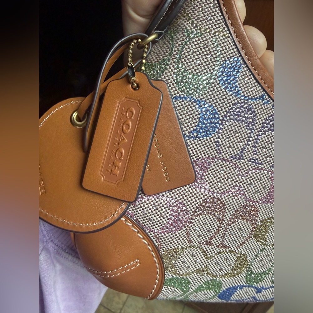 Coach Hobo in Multicolor Signature Canvas with Saddle Brown Leather Trim - Picture 10 of 16